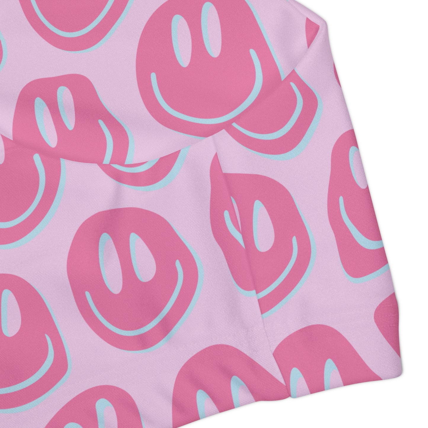 Pink & Blue Smiley Girls Swimsuit