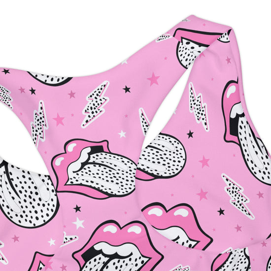Pink Blah Girls Swimsuit