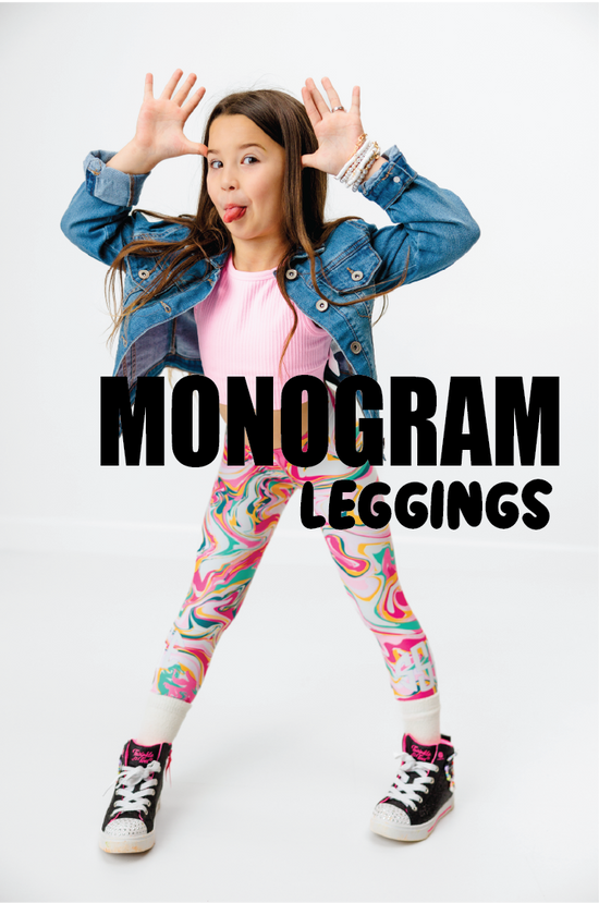 Kids Design Your Own Monogram Leggings