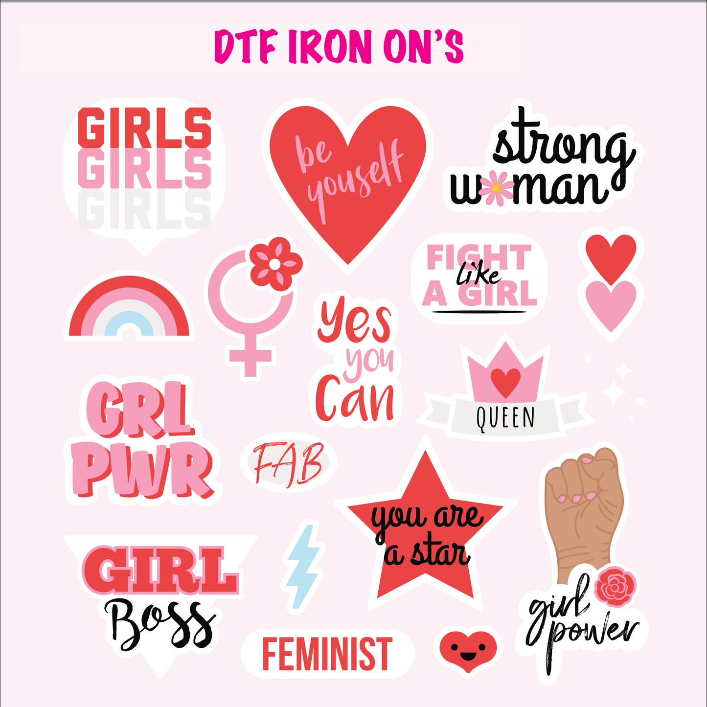 Girl Power Iron-On Graphics