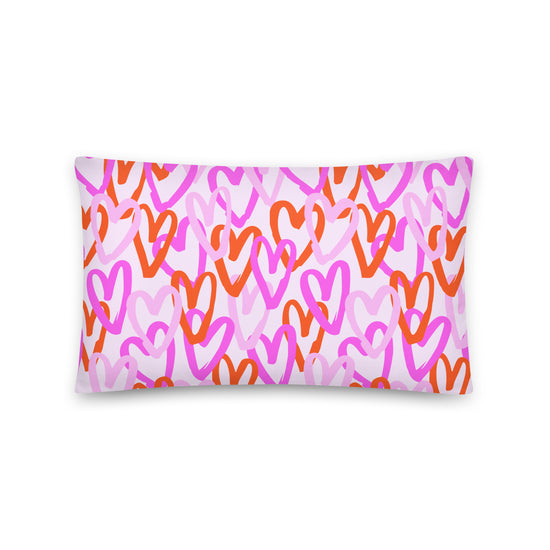 Overlapping Hearts Pillow