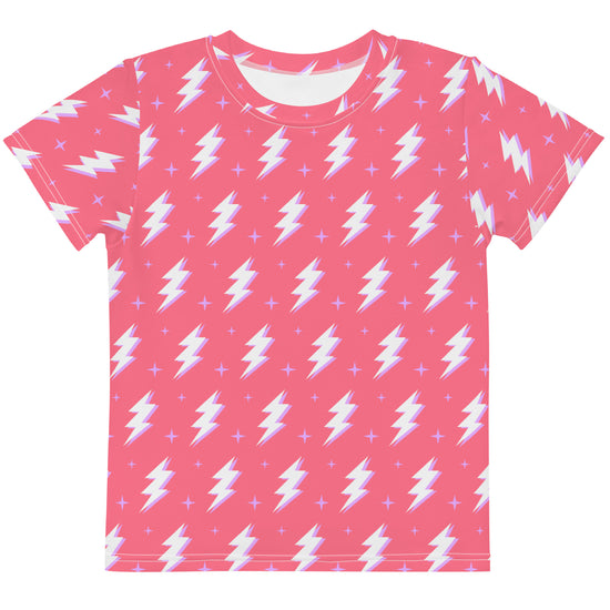 Coral Lightning Bolt Mini Tee