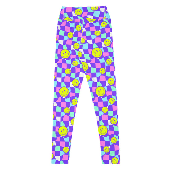 Multi Check Smiley Leggings