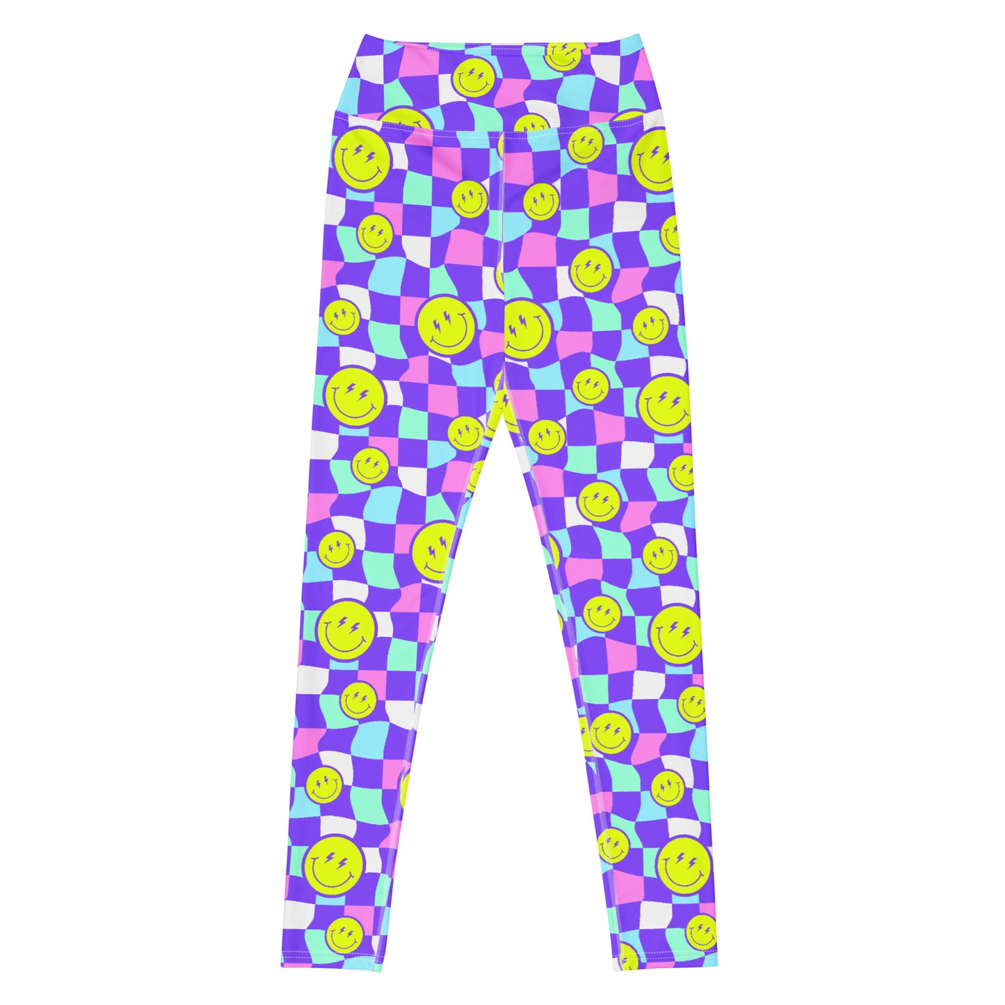 Multi Check Smiley Leggings