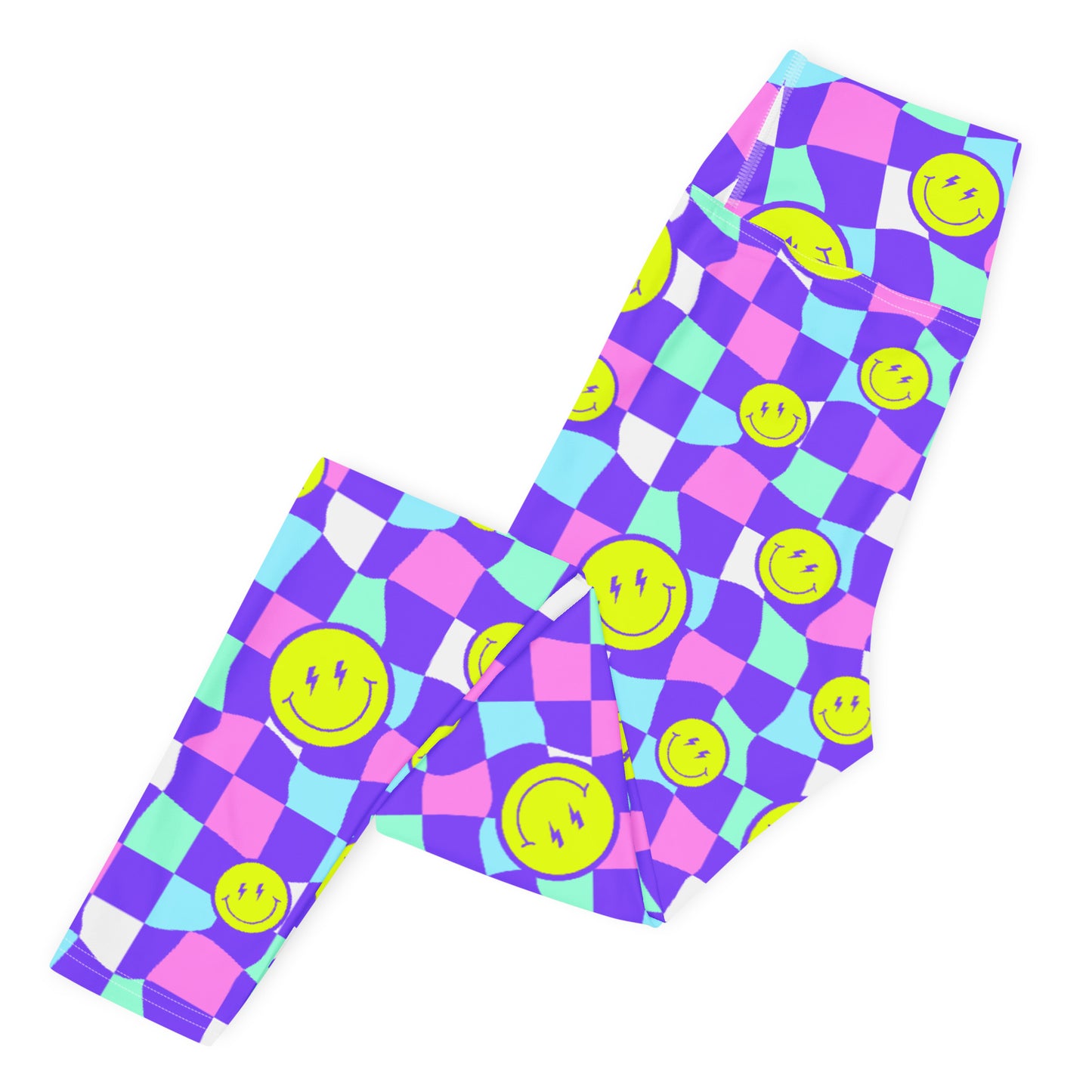 Multi Check Smiley Leggings