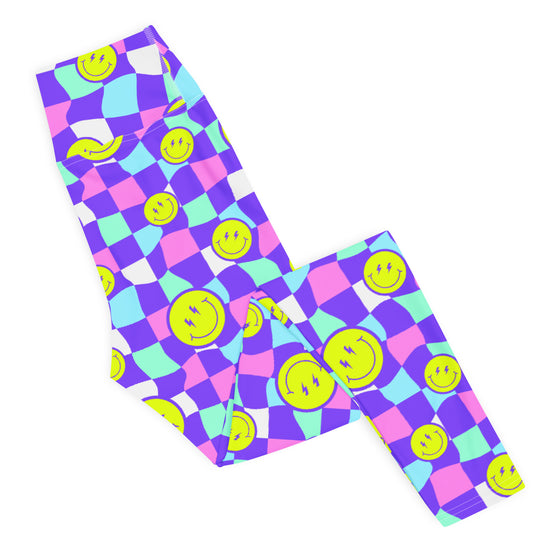 Multi Check Smiley Leggings