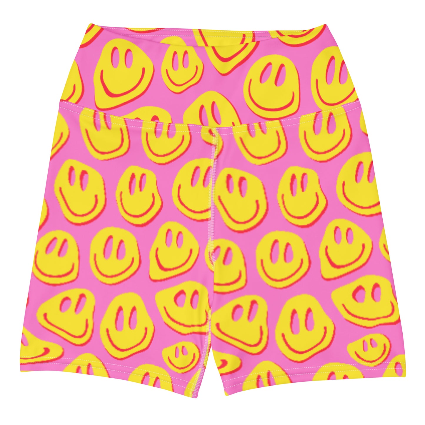 Pink & Yellow Smiley Women's Bike Shorts