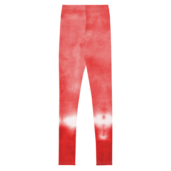 Load image into Gallery viewer, Red Placement Tie Dye Tween Leggings
