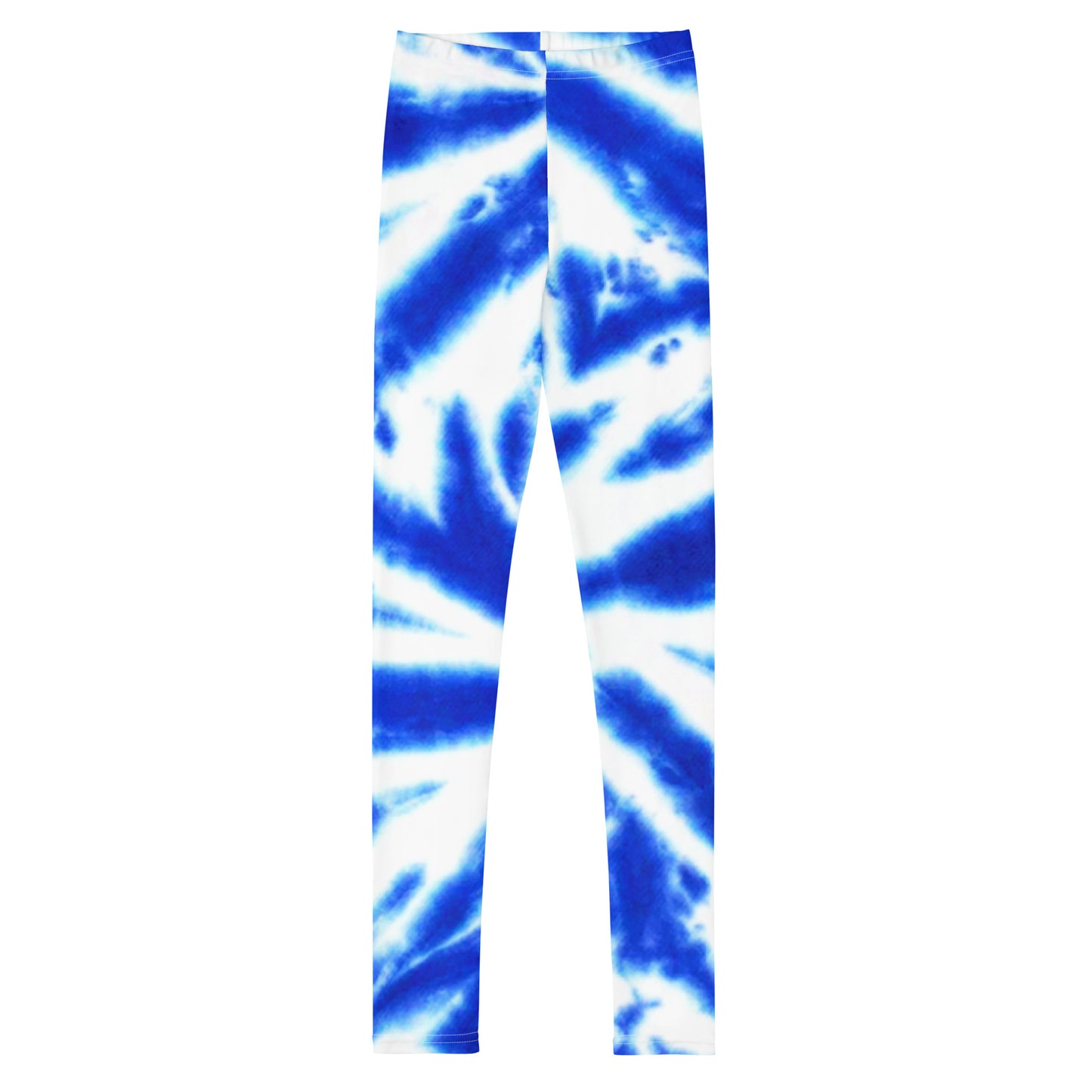 Blue Spiral Tie Dye Tween Leggings