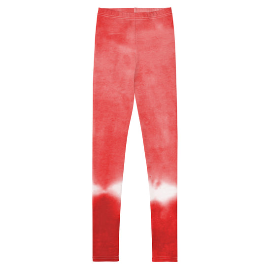 Red Placement Tie Dye Tween Leggings