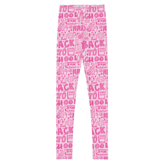Pink Back to School Tween Leggings