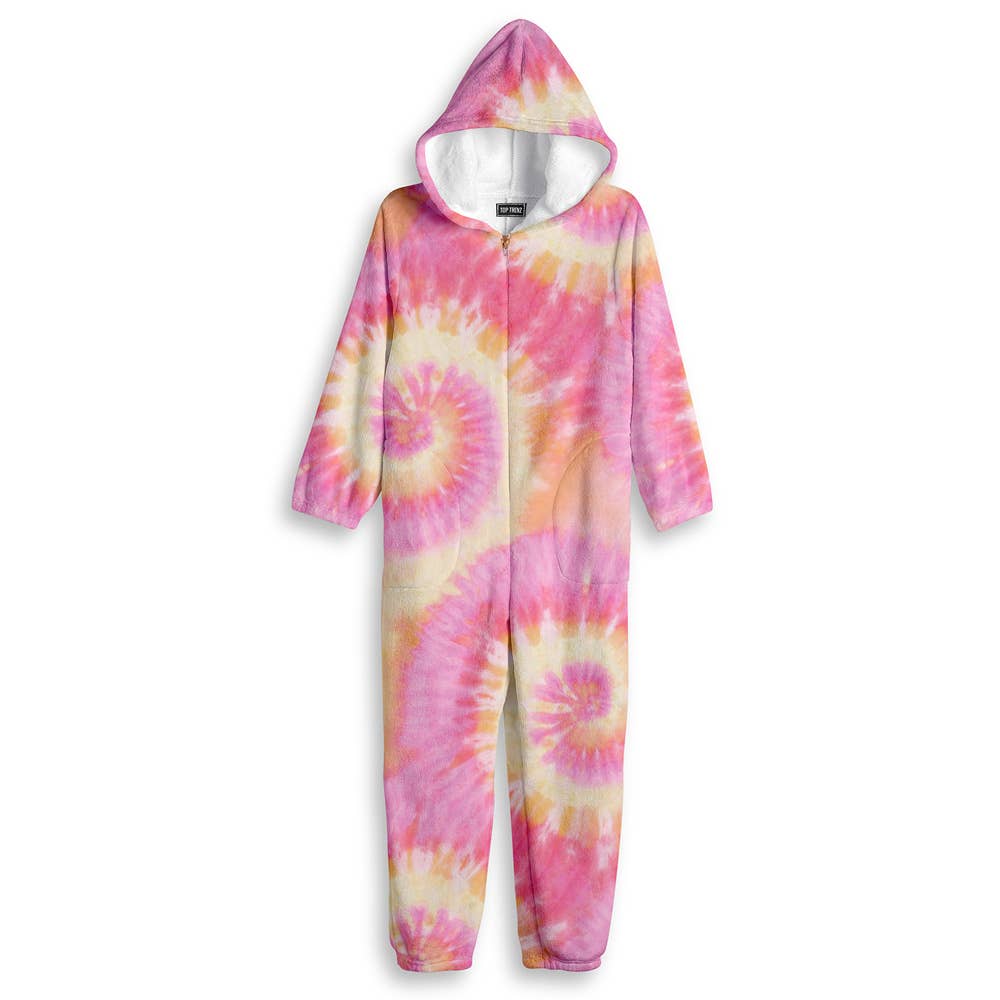 Pink Lemonade Tie-Dye Fuzzy One Piece