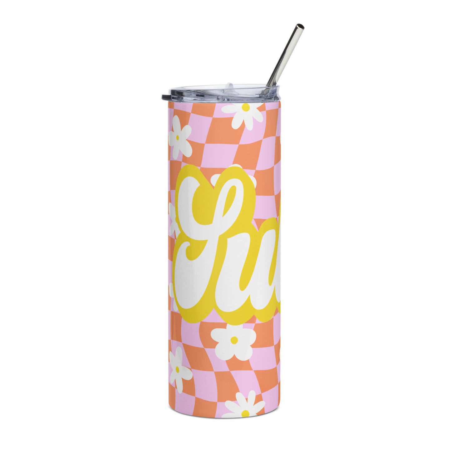 Floral Check Tumbler