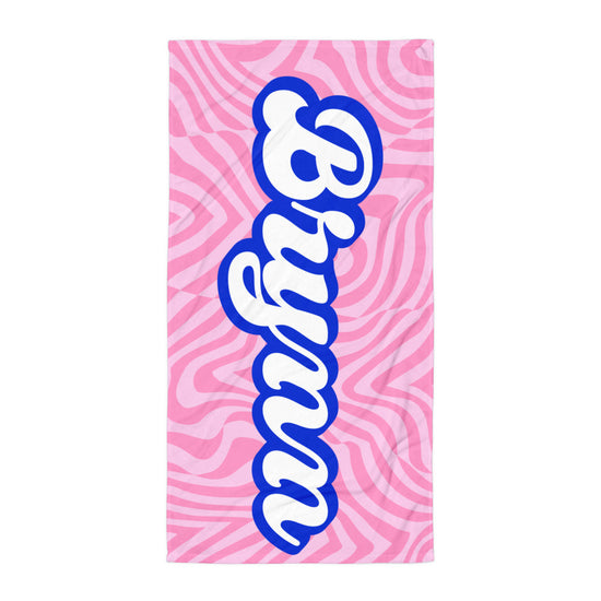 Preppy Swirl Personalized Towel