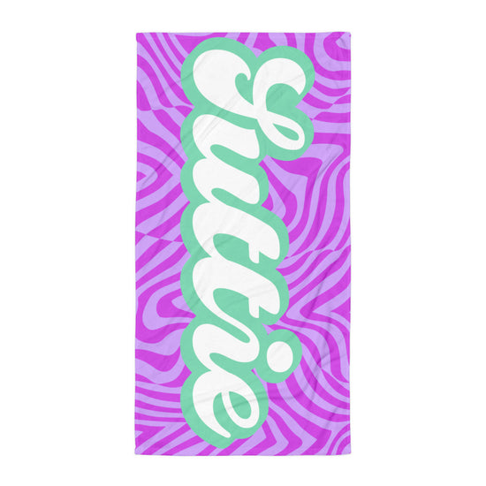 Preppy Swirl Personalized Towel