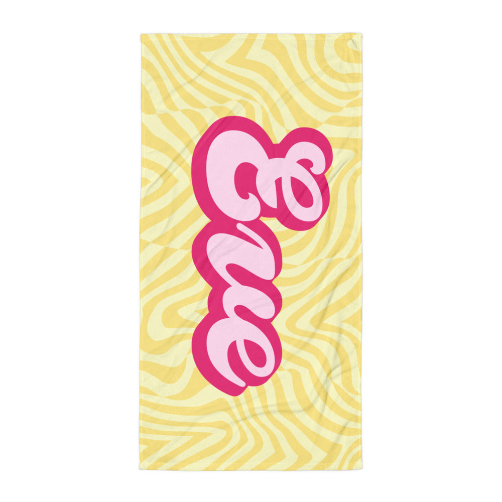 Preppy Swirl Personalized Towel