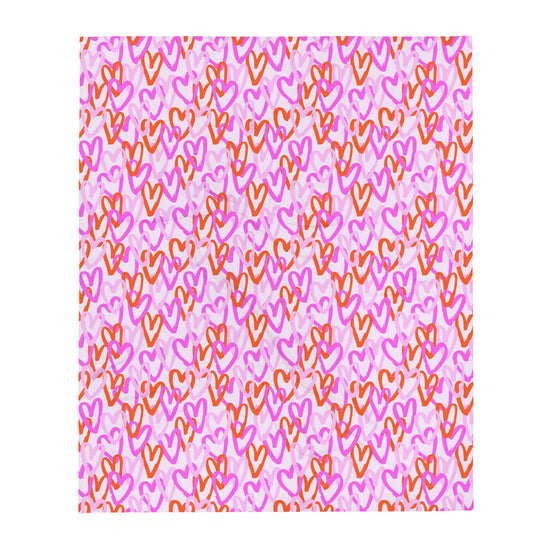 Load image into Gallery viewer, Overlapping Heart Throw Blanket
