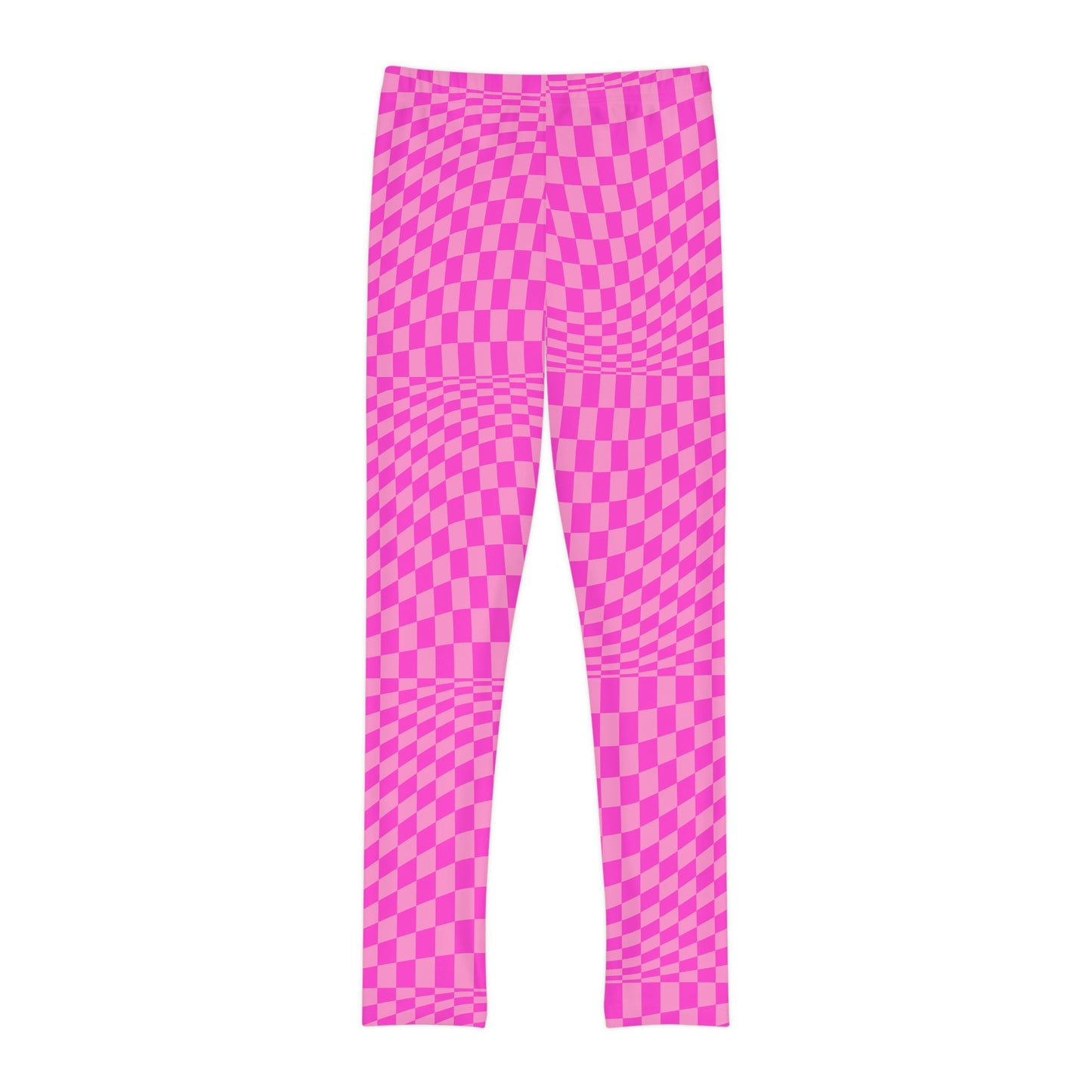 Pink Checkerboard Girls Leggings
