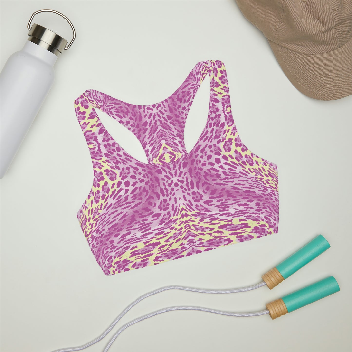 Swirl Leopard Girls Sports Bra