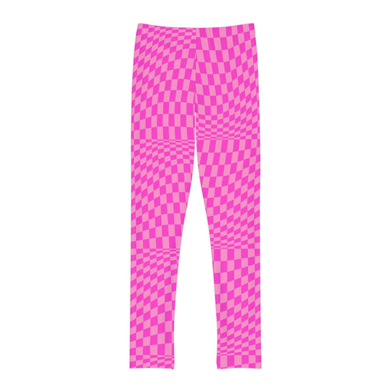 Pink Checkerboard Girls Leggings