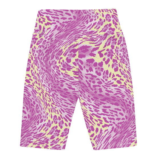 Swirl Leopard Biker Shorts