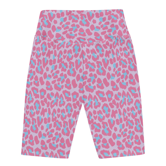 Pink Leopard Biker Shorts