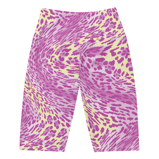 Swirl Leopard Biker Shorts