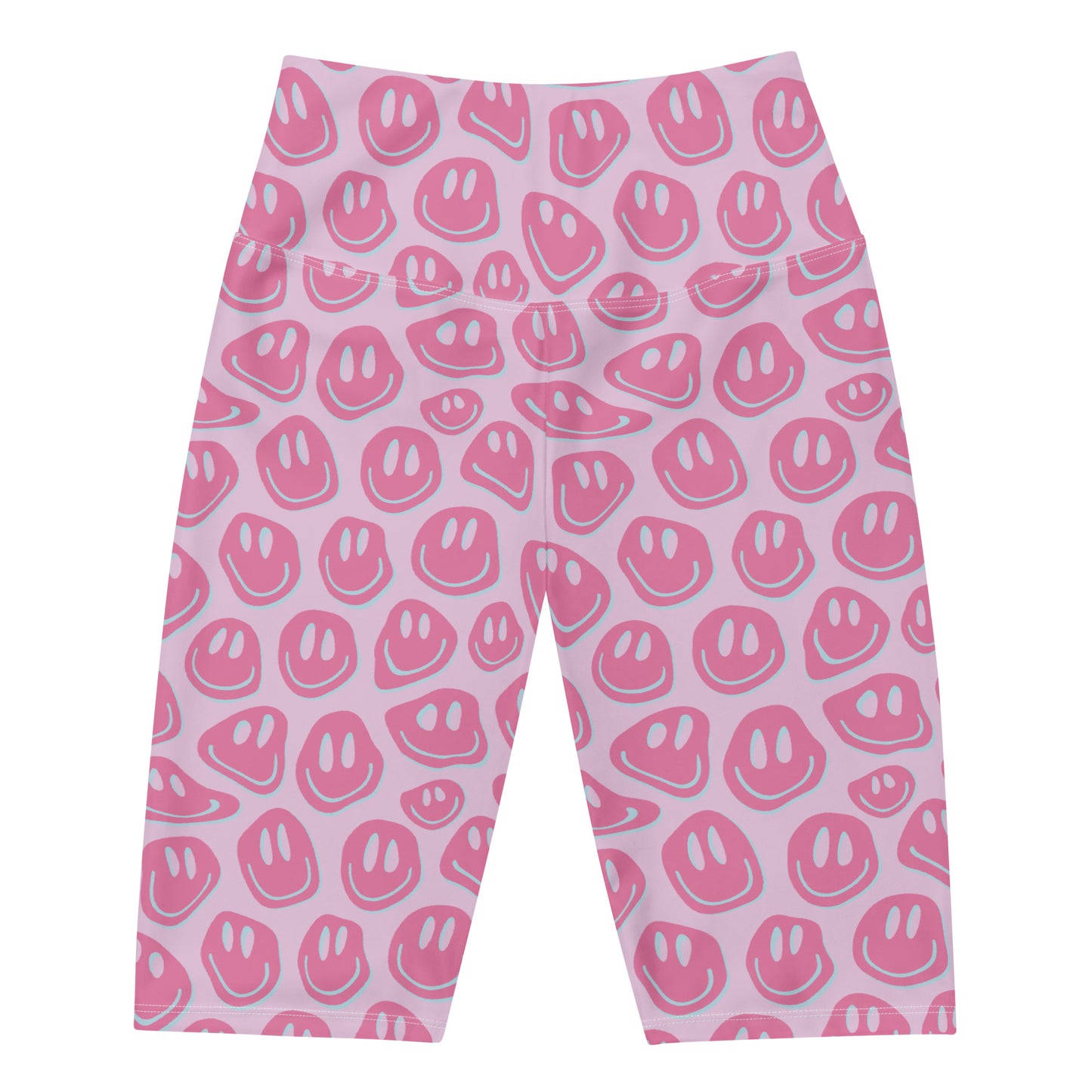 Load image into Gallery viewer, Pink Smiley Biker Shorts
