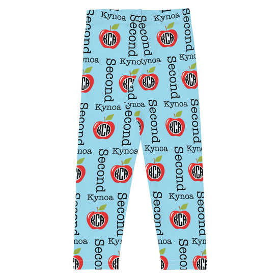 Teal Apple Monogram Mini Leggings