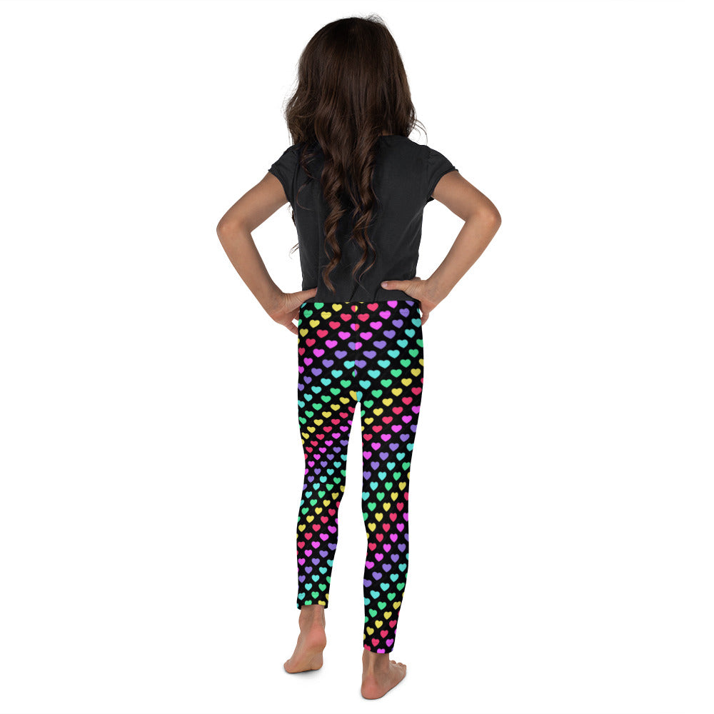 Rainbow Stripe Heart Mini's Leggings