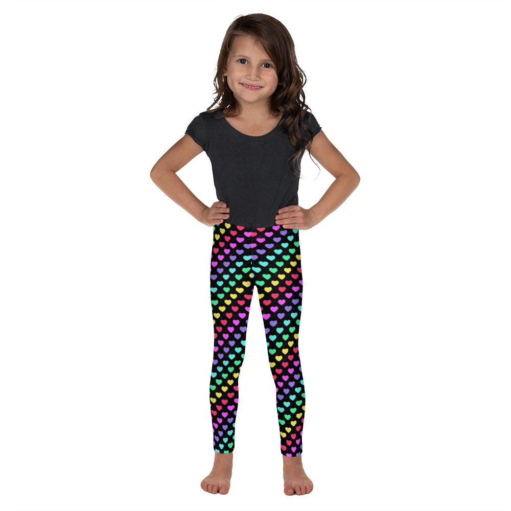 Rainbow Stripe Heart Mini's Leggings