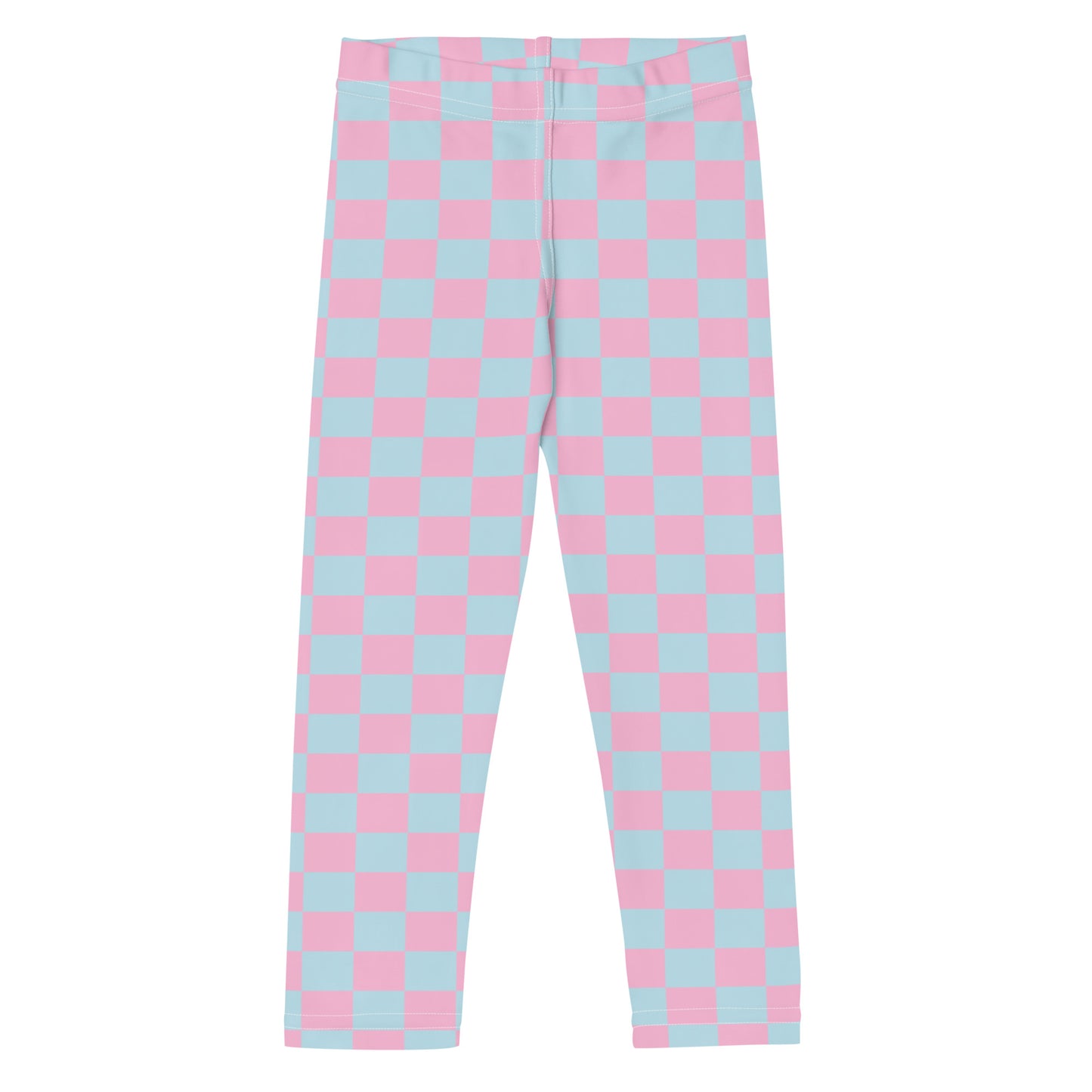 Pink & Blue Checkerboard Mini Leggings