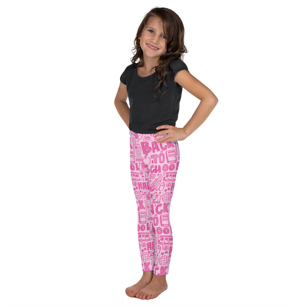 Load image into Gallery viewer, Pink Back to School Mini Leggings
