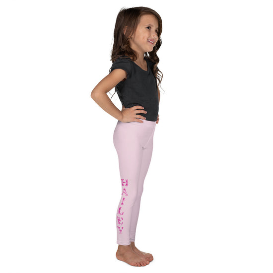 Load image into Gallery viewer, Light Pink Personalized Placement Name Mini Leggings
