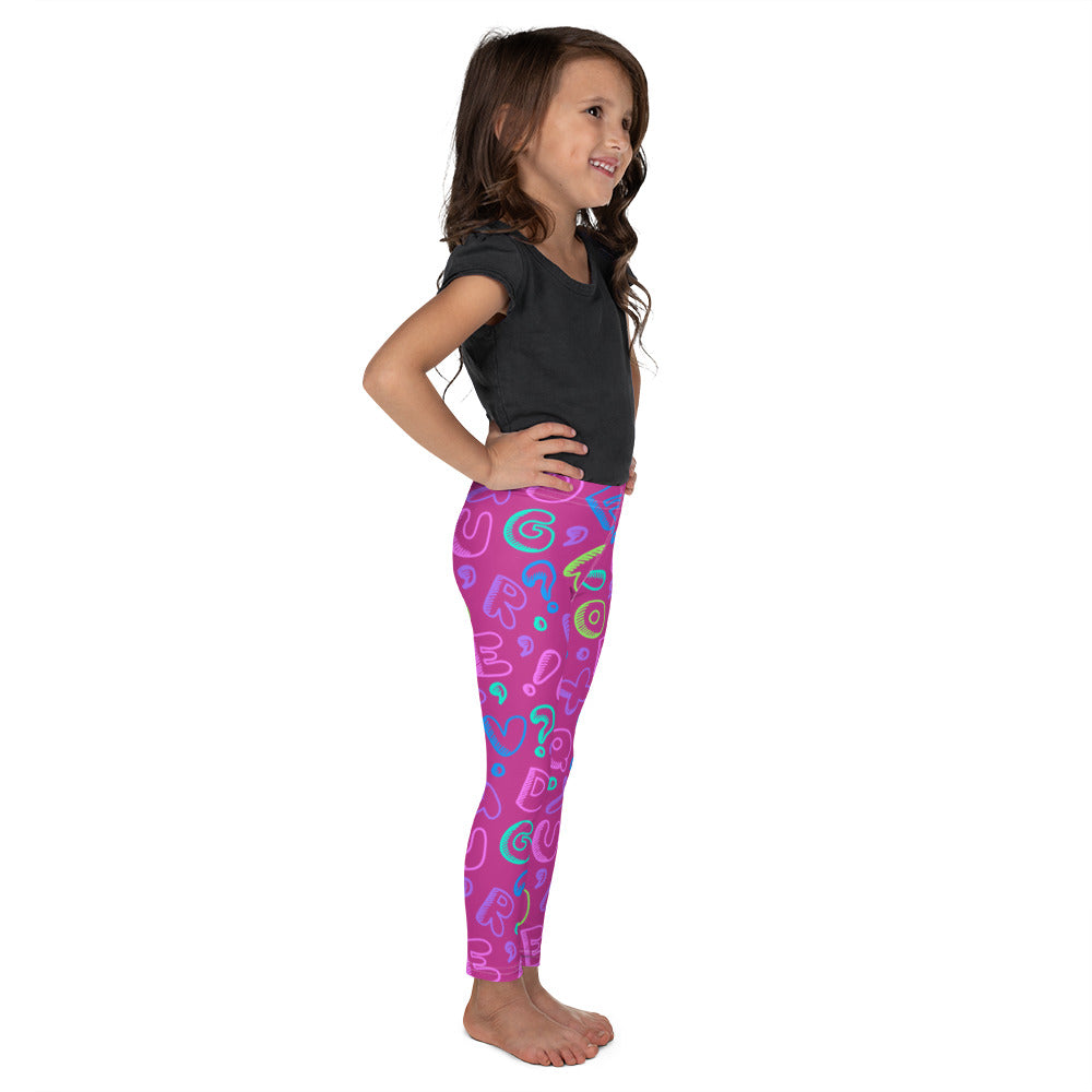 Load image into Gallery viewer, Pink Alphabet Mini Leggings
