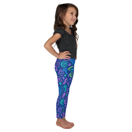 Blue Alphabet Mini Leggings