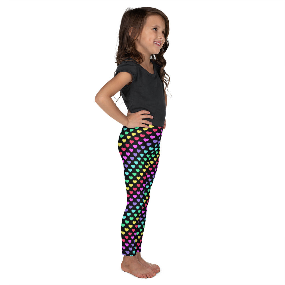 Rainbow Stripe Heart Mini's Leggings