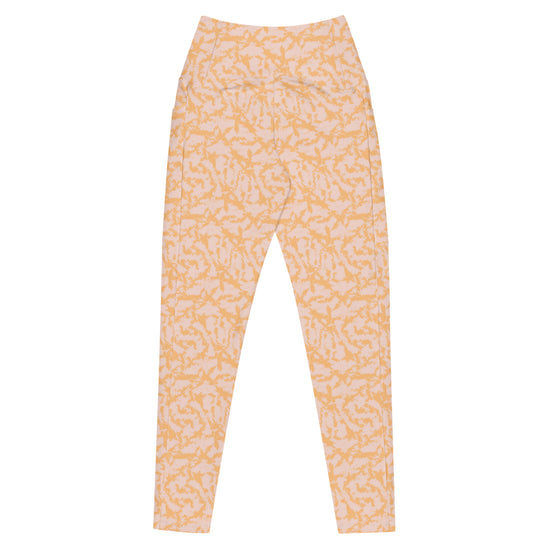Light Orange Splat Pocket Leggings