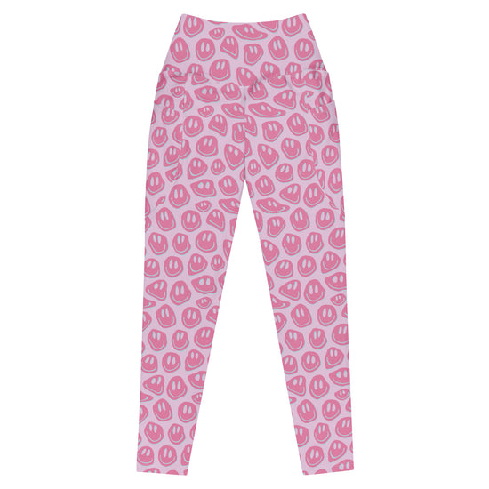 Pink Smiley Pocket Leggings