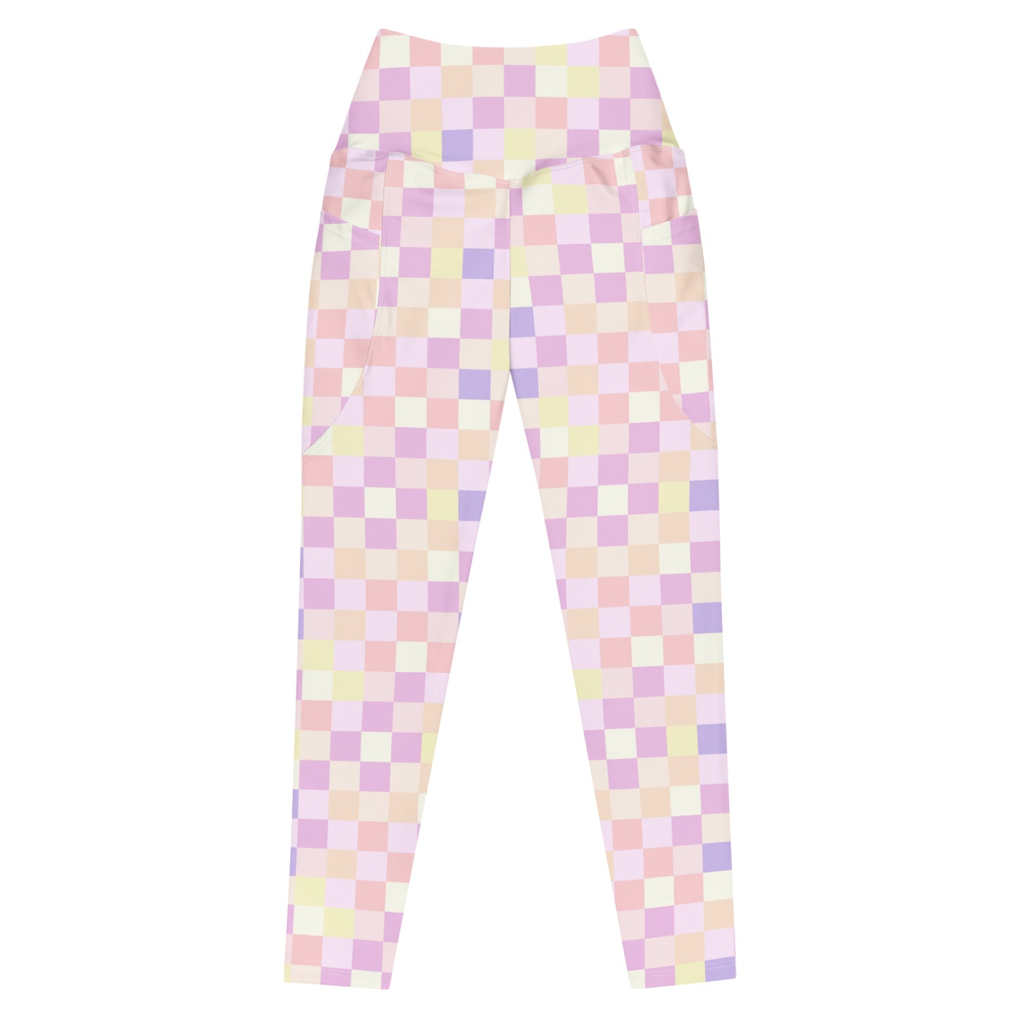 Load image into Gallery viewer, Pastel Checkerboard Pocket Leggings
