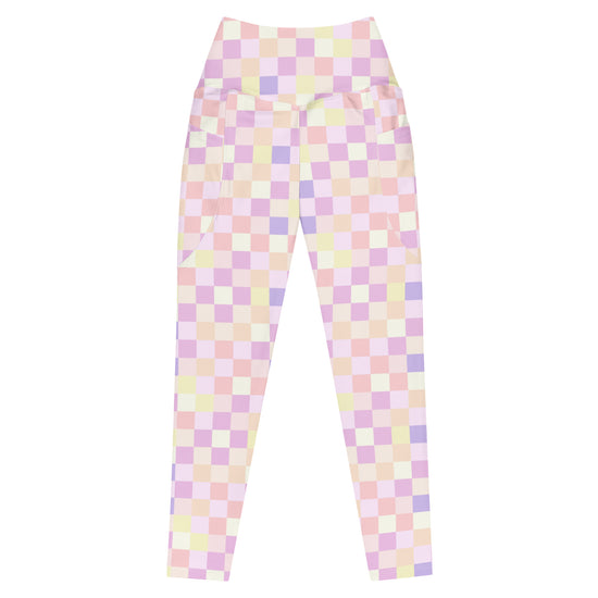 Load image into Gallery viewer, Pastel Checkerboard Pocket Leggings

