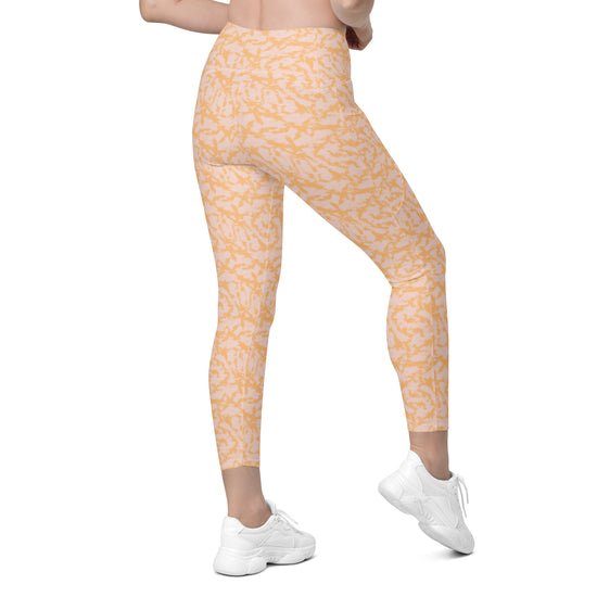 Light Orange Splat Pocket Leggings