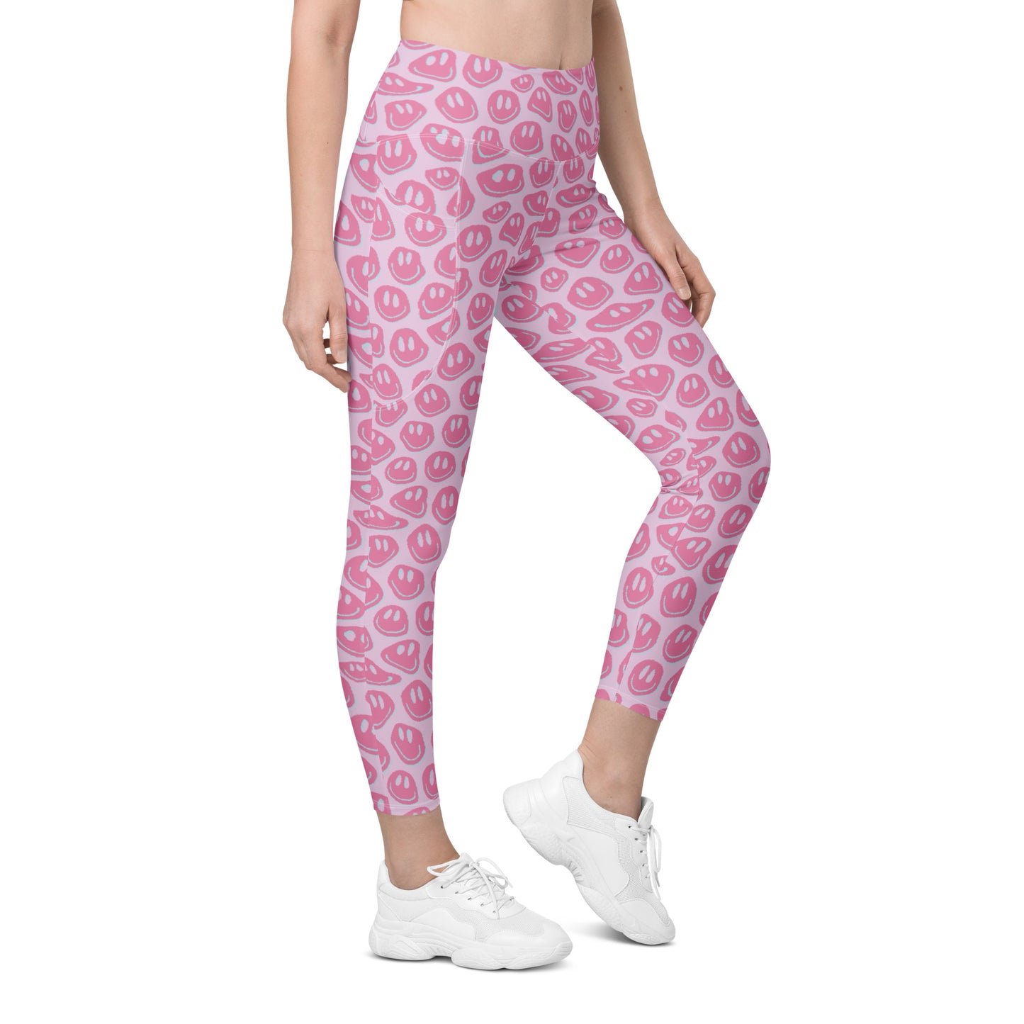 Pink Smiley Pocket Leggings