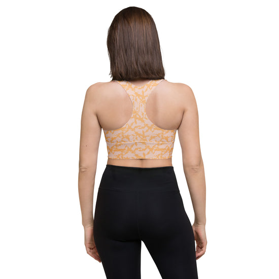 Light Orange Splat Sports Bra