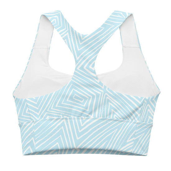 Load image into Gallery viewer, Light Blue Linear Sports Bra
