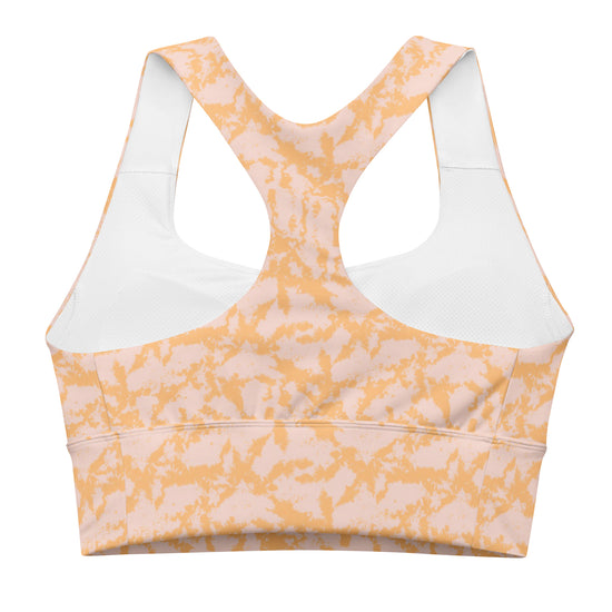 Light Orange Splat Sports Bra