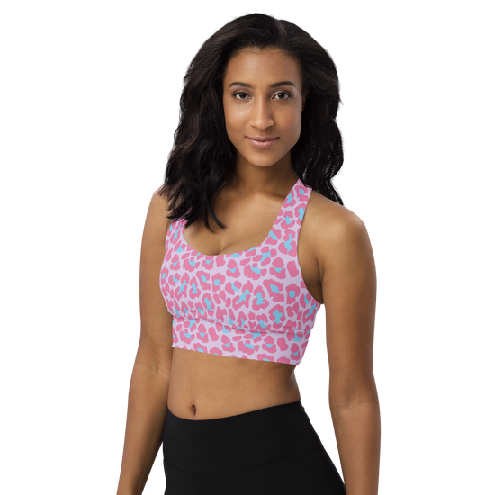 Load image into Gallery viewer, Pink Leopard Sports Bra
