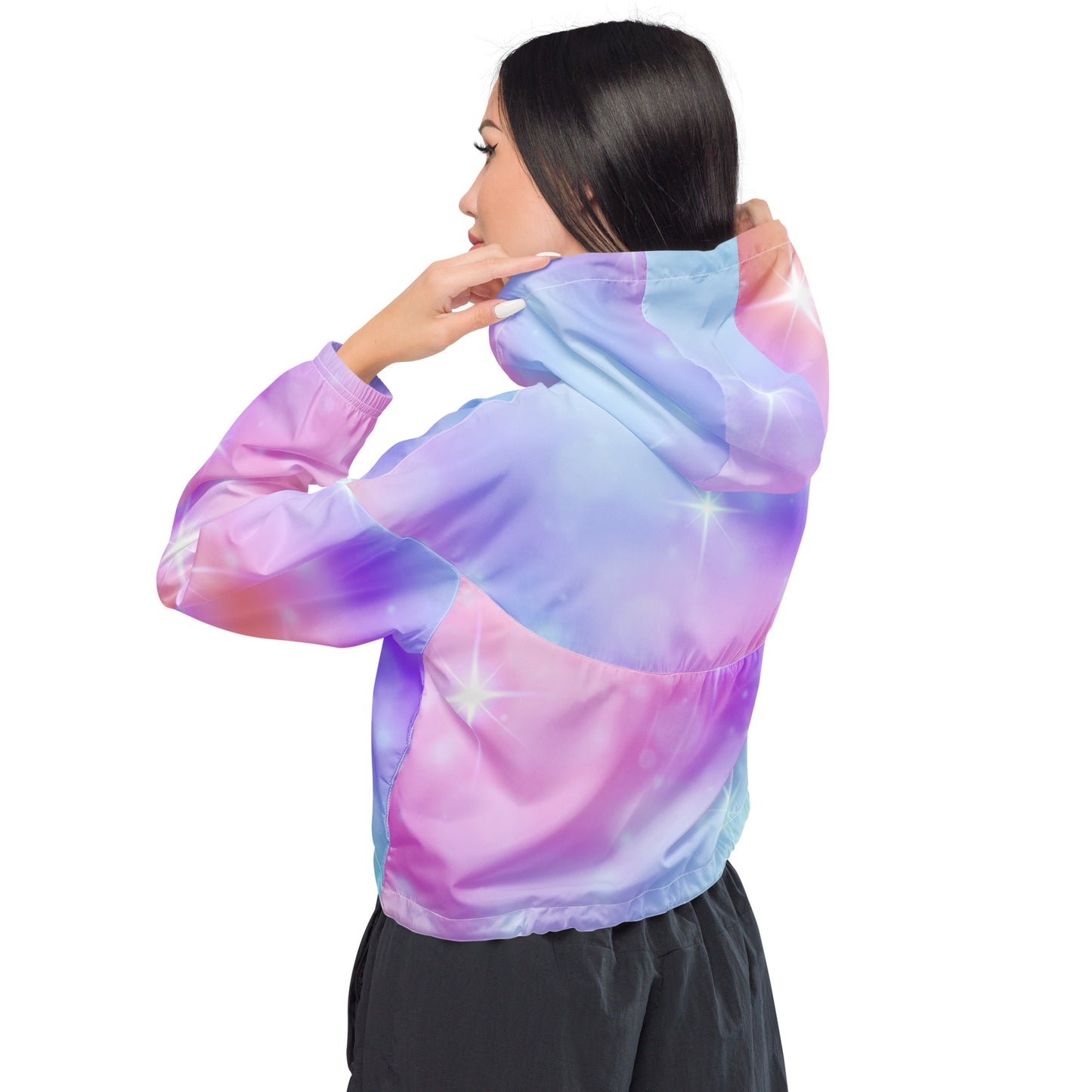 Starry Mulit Dye Cropped Windbreaker