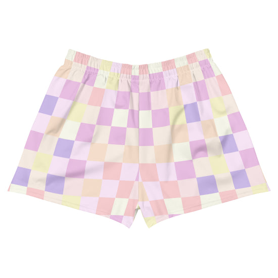 Pastel Checkerboard Recycled Athletic Shorts