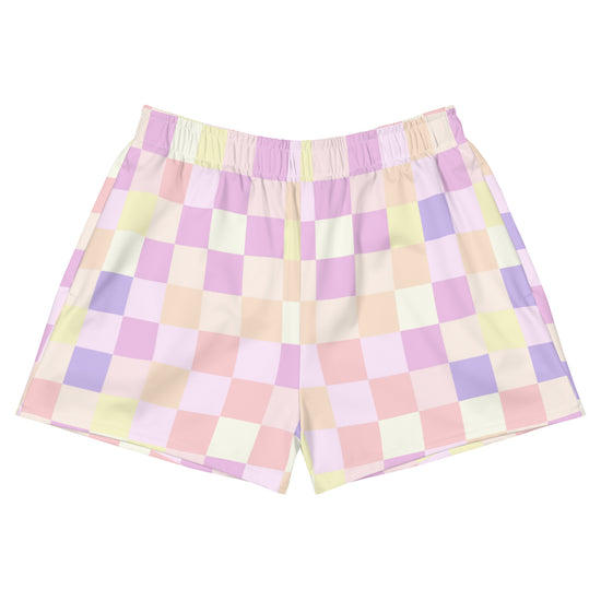 Pastel Checkerboard Recycled Athletic Shorts